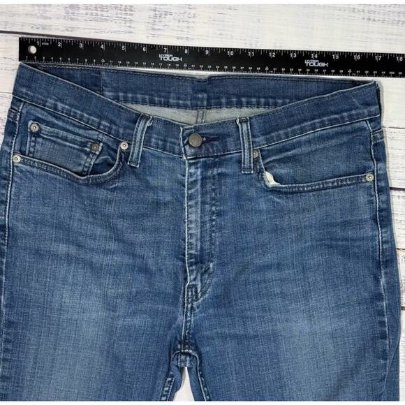 Levis 514 Jeans Mens 36x32 Medium Stone Wash Straight Leg Slim Fit Denim Casual - Picture 5 of 6